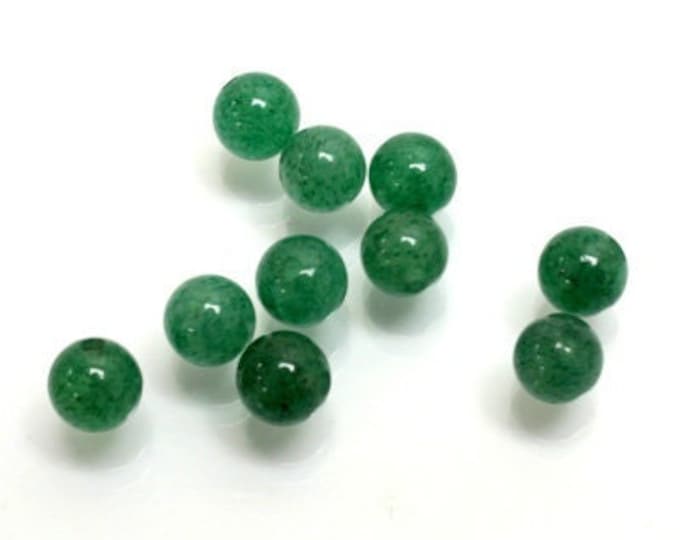 Half drilled natural adventurine beads, sold by the pair