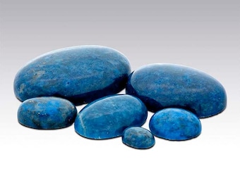 Oval denim lapis cabochon, choose your size