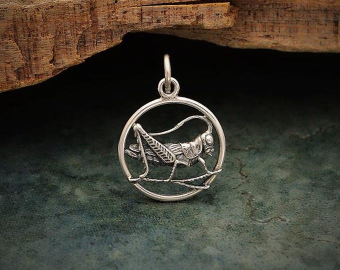 Sterling Silver Lucky Cricket Charm 22x15mmSwallow Charm