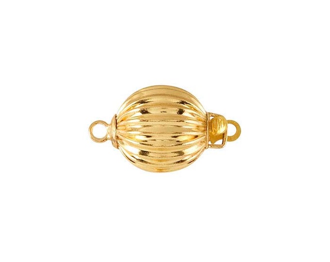 14k Gold-Filled Corrugated Safety Clasp, 10mm,