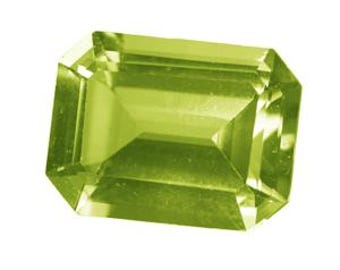 6x4 mm Octagon Faceted Peridot 5 piece Lot AA Grade