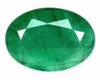 Natural Emerald, 6x4 mm Oval Shape in AA Grade, 0.6ct.