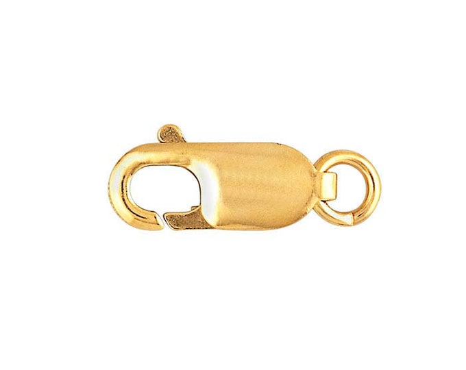 14/20 Yellow Gold-Filled Oval Lobster Clasp with Open Ring