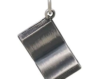 Sterling Silver Open Book Charm 23x13mm
