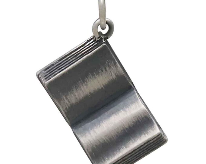 Sterling Silver Open Book Charm 23x13mm