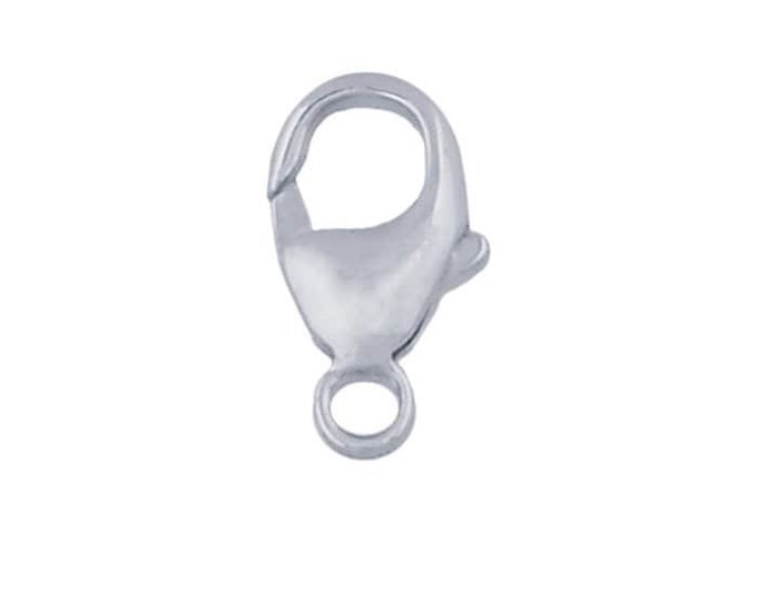 Argentium silver lobster clasp 9.1mm