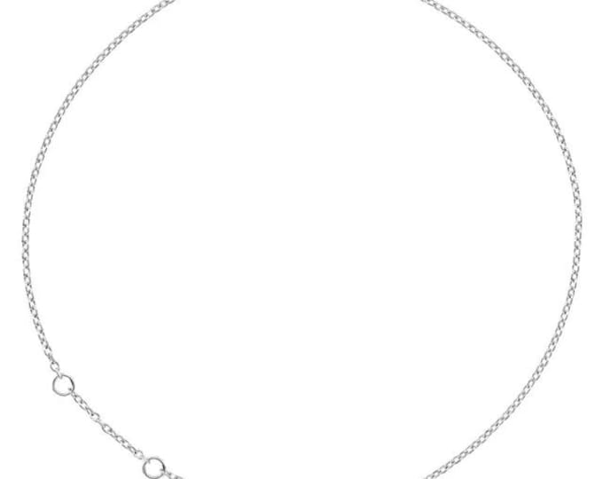 Sterling Silver 3 mm Round Bezel-Set 6 1/2-7 1/2" Bracelet Mounting