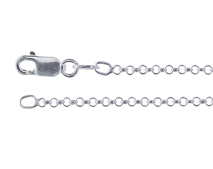 Sterling Silver 1.9mm Rolo Chain, choose your length