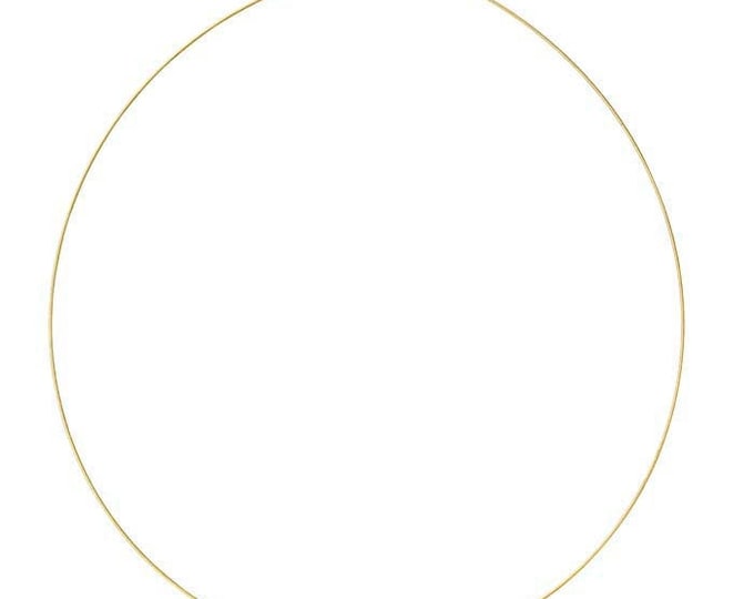 14k yellow gold 0.6mm 1-strand cable neck wire