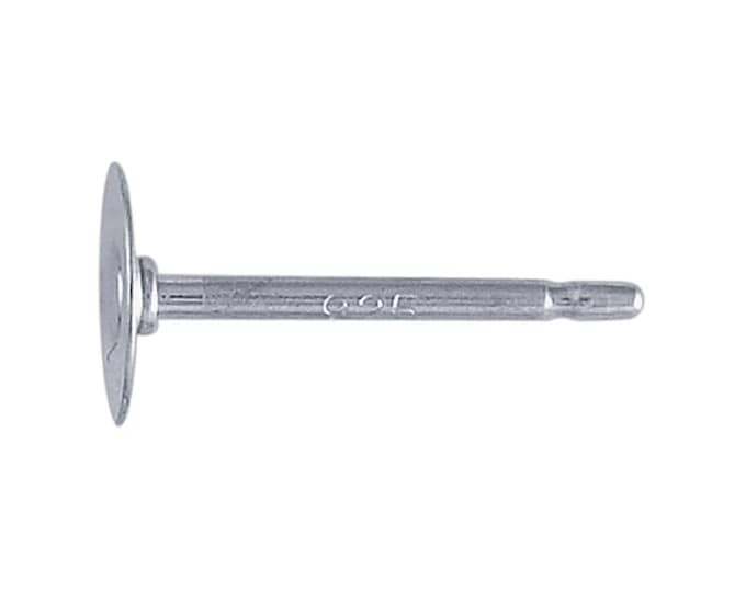 Sterling Silver Ear Post with Pad, with or without friction backs