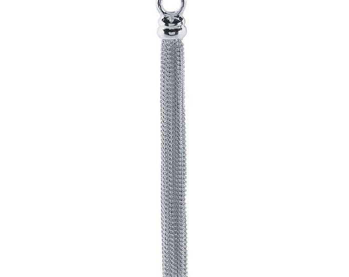 Sterling Silver Cable Chain Tassel Component, Pendant or Earring component,