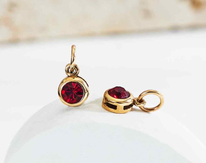 Bronze January Birthstone Charm 11x6mm