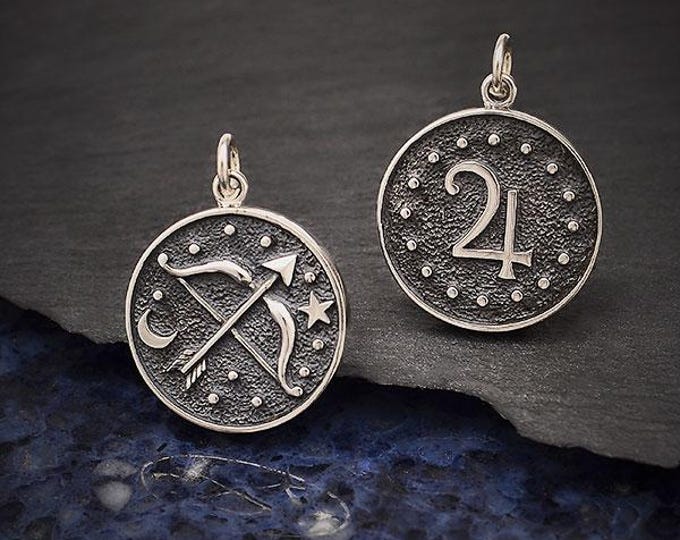 Sterling Silver Astrology Sagittarius Pendant