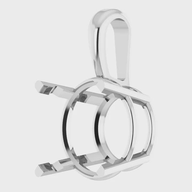 Jamming Gems Round 4-Prong Open Basket Head Mount – Pre-notched, Cast In USA