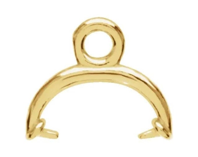14k  4 or 5 mm briolette dangle mounting in yellow, white, or rose gold available