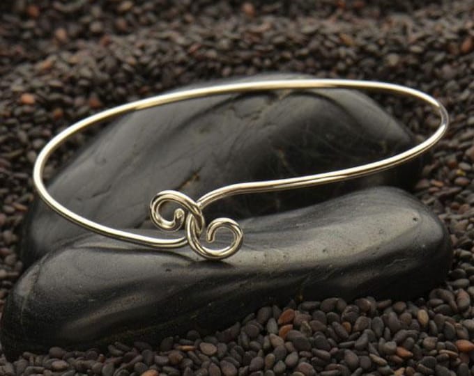 Sterling Silver Charm Bracelet - Twist Closure Small