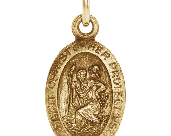 St. Christopher Medal, 14k Gold or 925 Sterling Silver