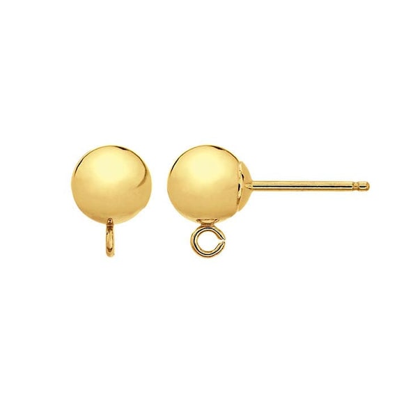 Gold-Filled Ball on Post Earring with Ring Series