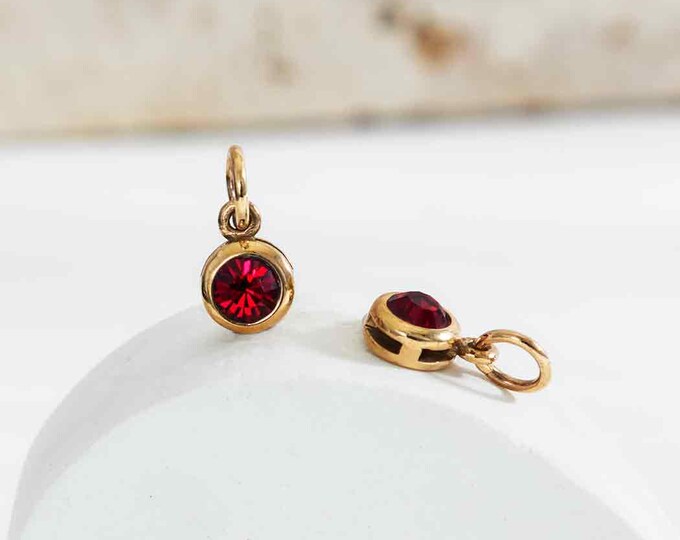 Bronze July Birthstone Charm 11x6mm