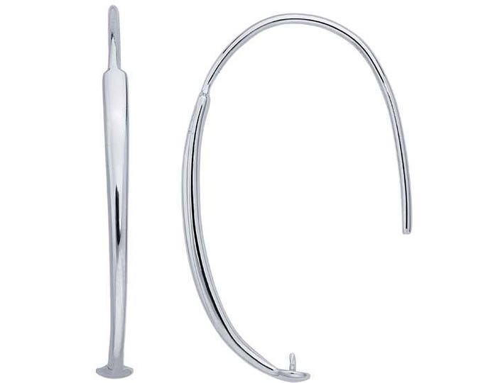 Sterling Silver Ear Wire with Cup and Peg