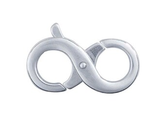 Sterling silver infinity lobster clasps