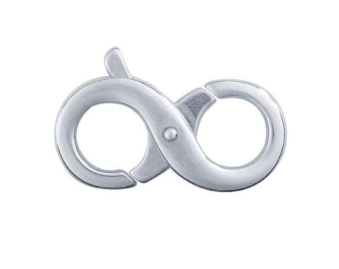 Sterling silver infinity lobster clasps