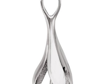 Pearl Dangle in Sterling Silver or 14k yellow Gold, you choose.