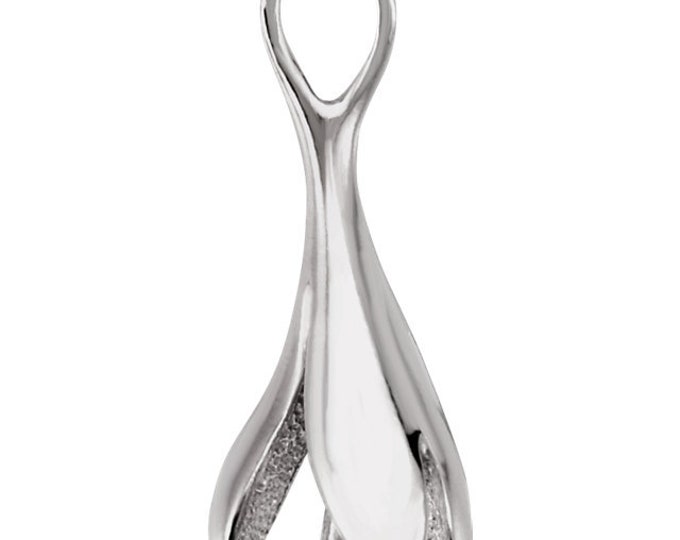 Pearl Dangle in Sterling Silver or 14k yellow Gold, you choose.