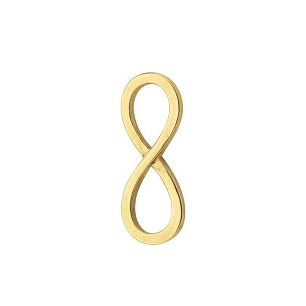 14k yellow gold infinity charm, choose your size...