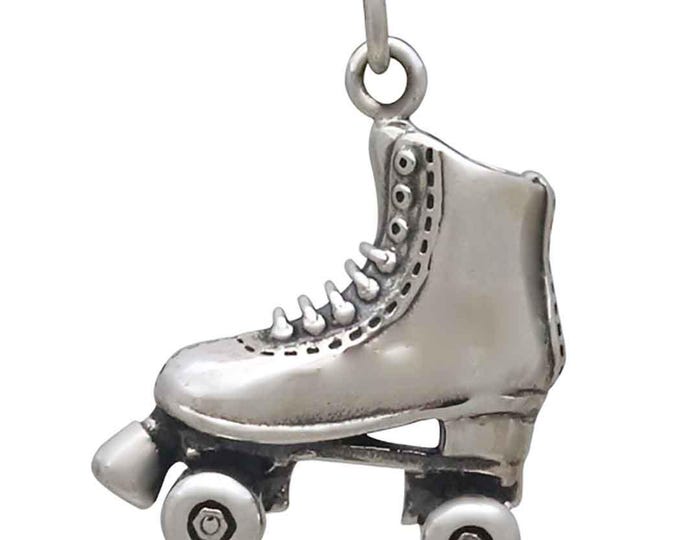 Sterling Silver Roller Skate Charm 22x16mm
