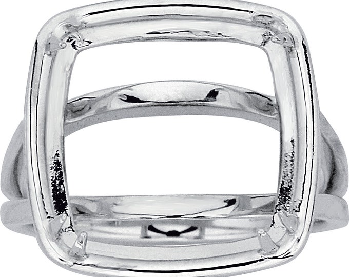 Cushion Ring Mounting in Sterling Silver or your chice of Gold. 3 setting sizes available