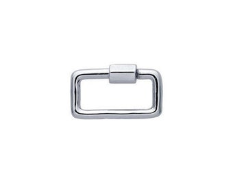 Sterling silver 5mm rectangle clasp