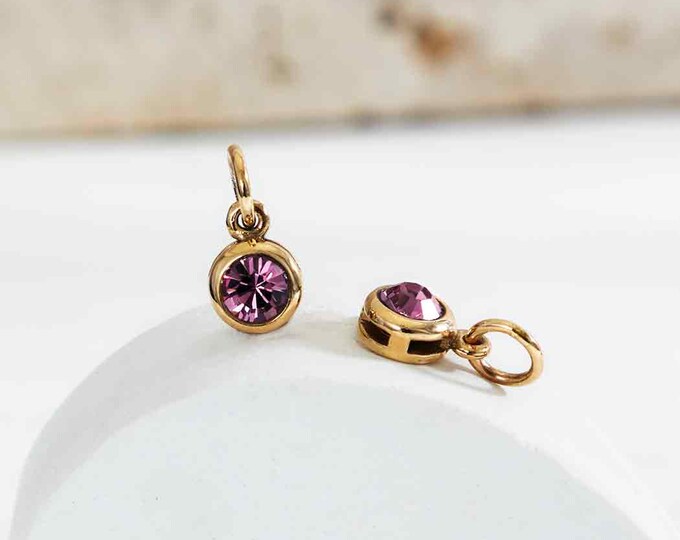 Bronze June Birthstone Charm 11x6mm