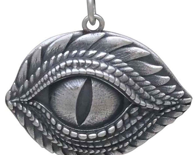 Sterling Silver Dragon Eye Pendant 24x24mm