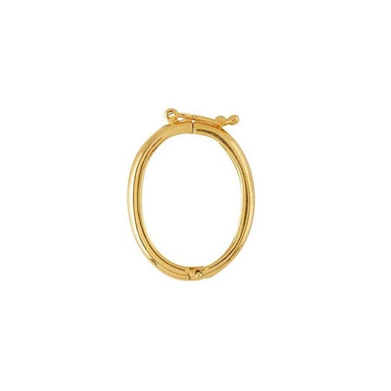 14K Yellow Gold Necklace Shortener Clasp With Safety Catch Etsy