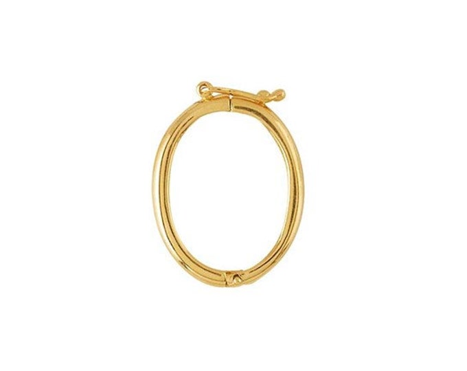 14K Yellow Gold Necklace Shortener Clasp with Safety Catch