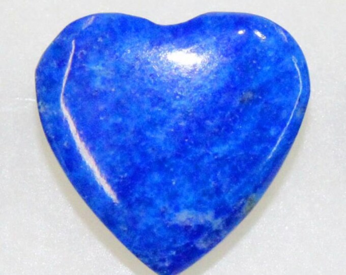 Natural lapis half-drilled hearts. available in 4 sizes