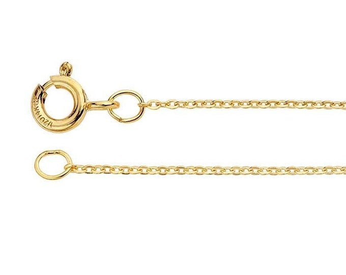 14/20 yellow gold-filled 1.1mm flat oval cable chain