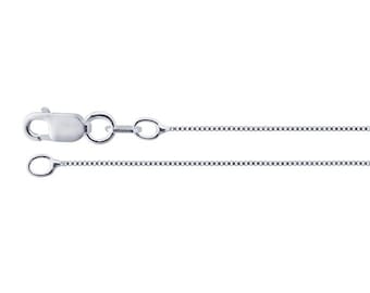 Sterling Silver 1.2mm Venetian Box Chain, choose you length