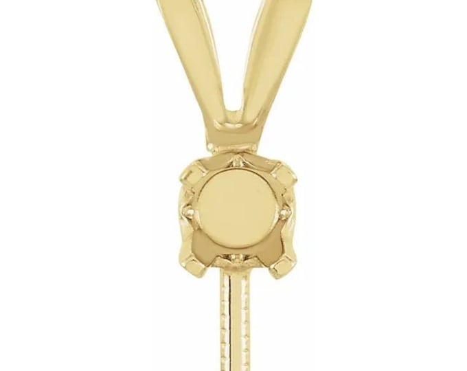 Pearl Pendant Bail w/ Accent, choose unset or Diamond set in your choice of Sterling Silver or 14k