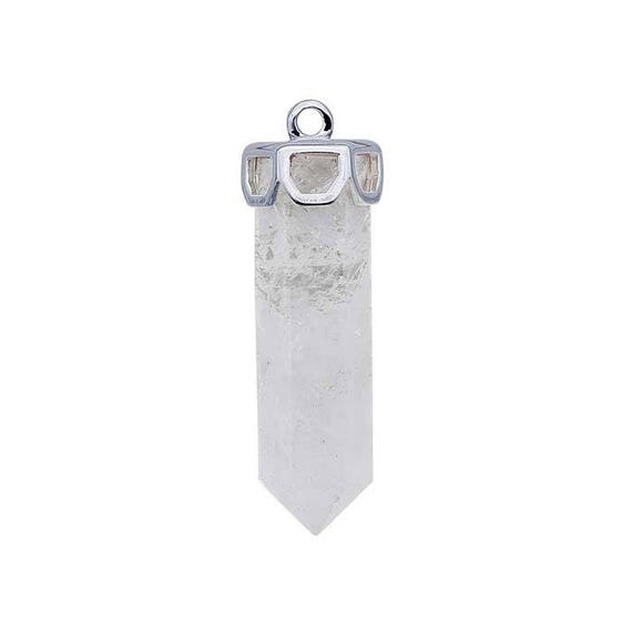 Sterling Silver Hexagonal End Cap for Single-Point Crystal