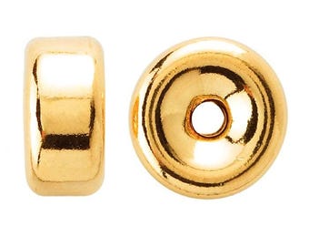 14k Yellow Gold-Filled Roundel Beads, sold per 10pcs. available in 3 sizes