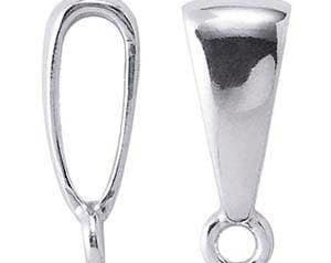 Sterling silver pendant bail with ring