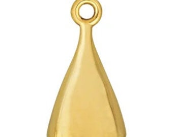 Briolette Dangle Cap in 14k Gold or Sterling Silver, 2 sizes available