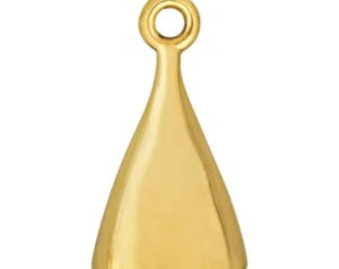 Briolette Dangle Cap in 14k Gold or Sterling Silver, 2 sizes available