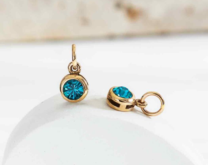 Bronze March Birthstone Charm 11x6mm