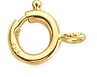 Spring Ring Clasp, choose your size , choose your metal in Sterling Silver, 14k yellow gold or 14k white gold
