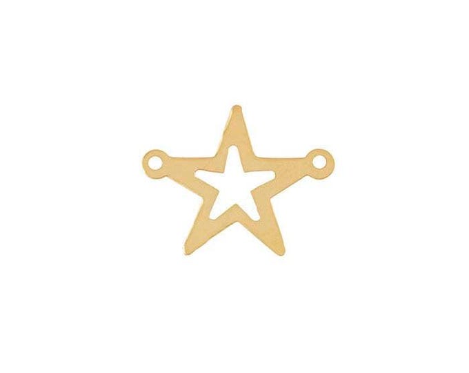 14/20 Yellow Gold-Filled Open Star Link Component