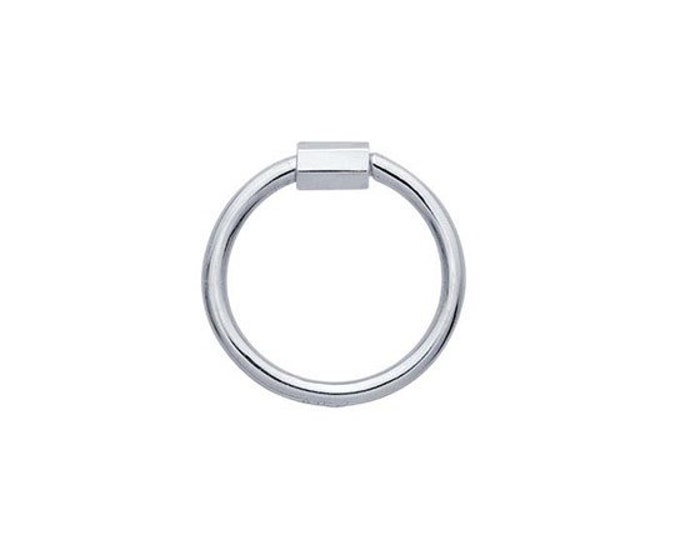 Sterling Silver 17mm Round Carabiner Clasp