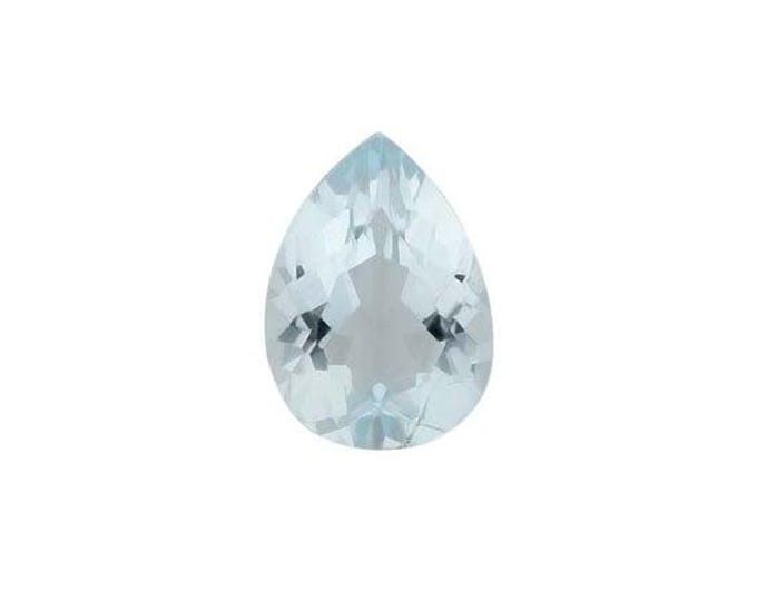 Aquamarine 7 x 5mm Pear Faceted Gemstone, A-Grade